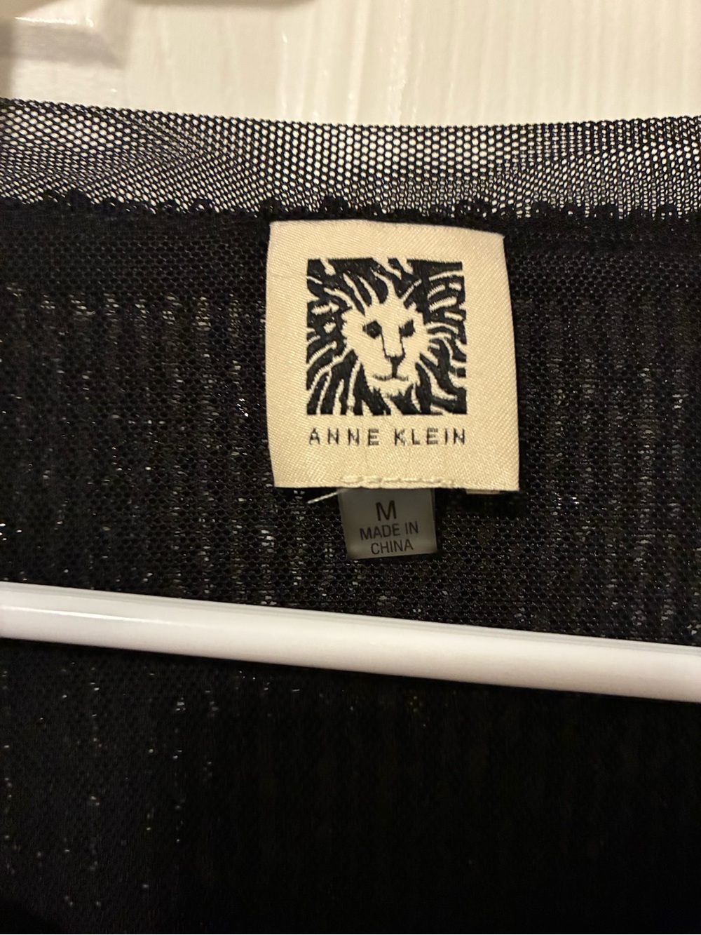 Anne Klein Black Short-Sleeve Sequin Evening Top - Picture 3 of 5